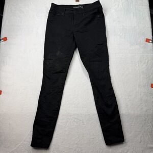 Express Jeans Legging Women's Black Denim Extreme Stretch Mid Rise Classic - 4